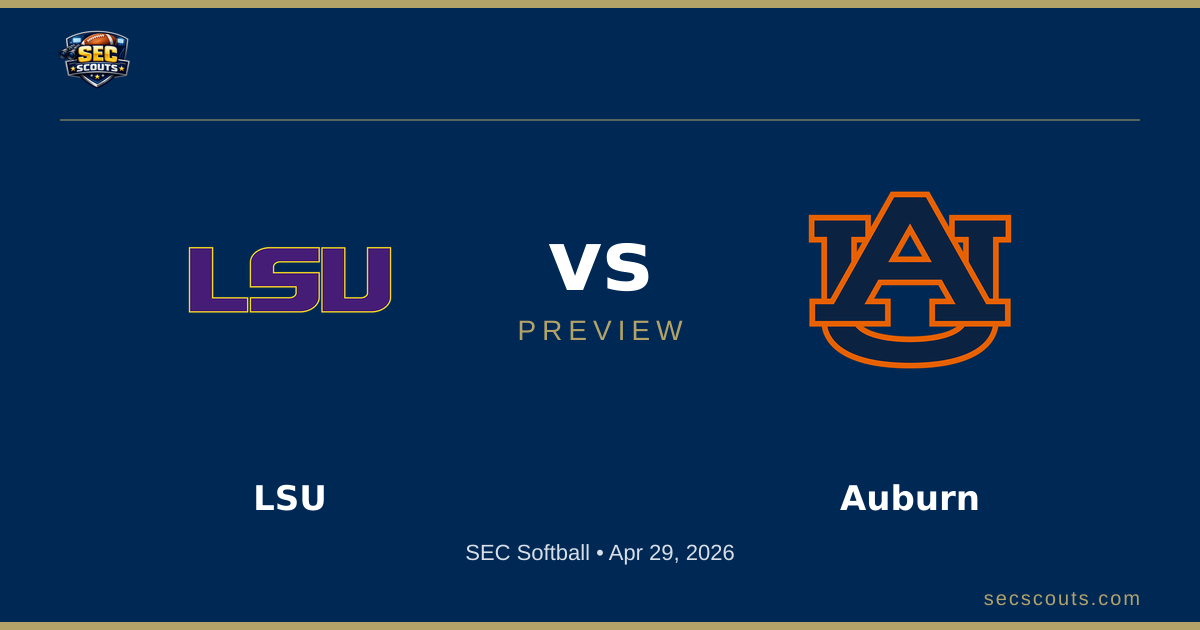 SEC Softball Preview: Auburn Tigers at LSU Tigers