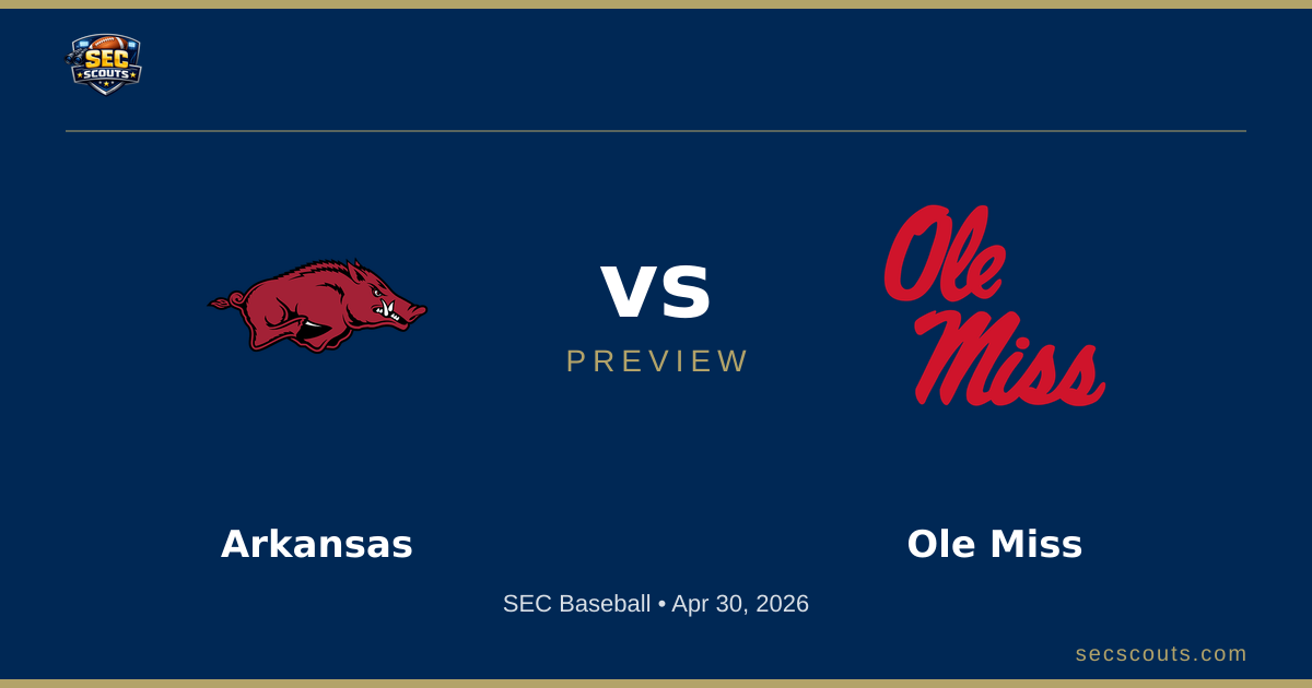 SEC Baseball Preview: Ole Miss Rebels at Arkansas Razorbacks