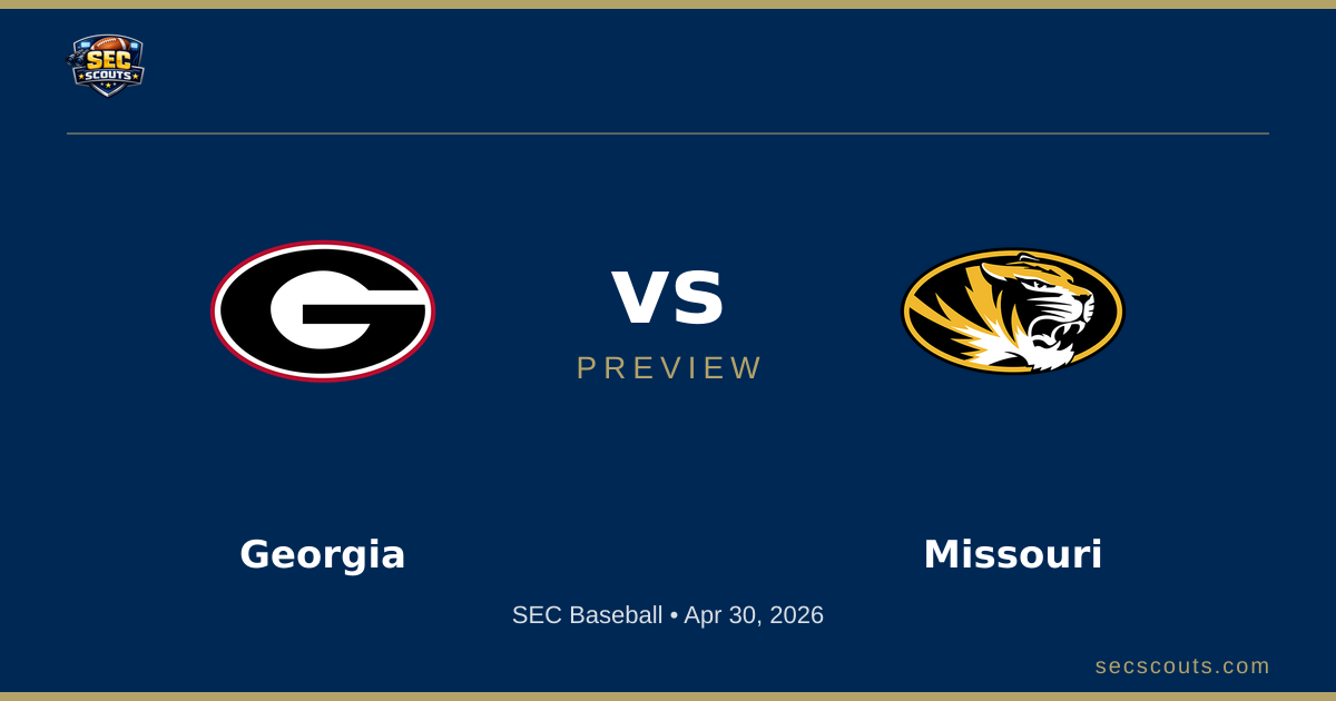 SEC Baseball Preview: Missouri Tigers at Georgia Bulldogs