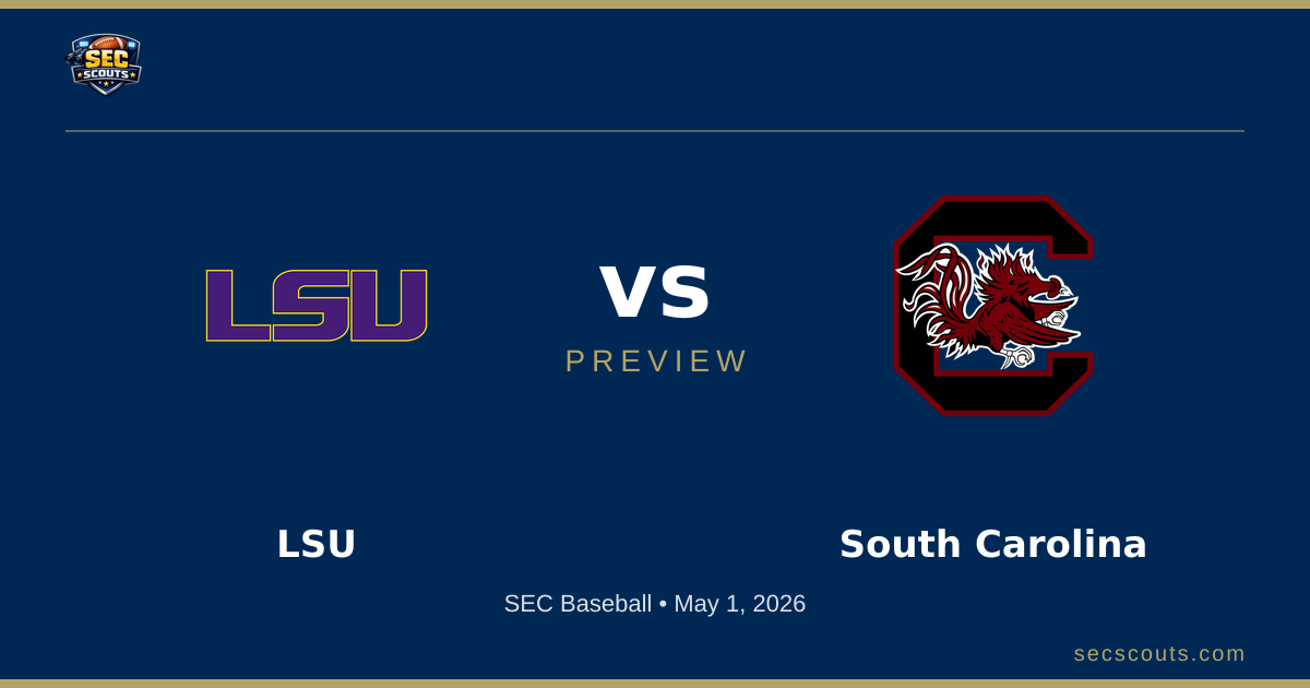 SEC Baseball Preview: South Carolina Gamecocks at LSU Tigers