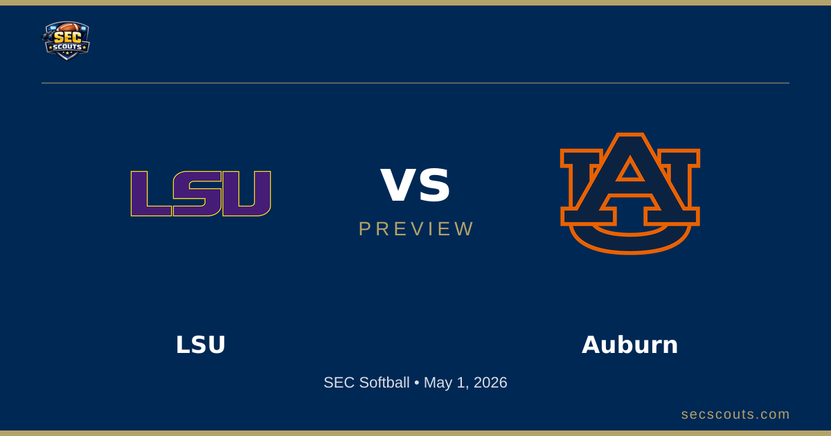 SEC Softball Preview: Auburn Tigers at LSU Tigers