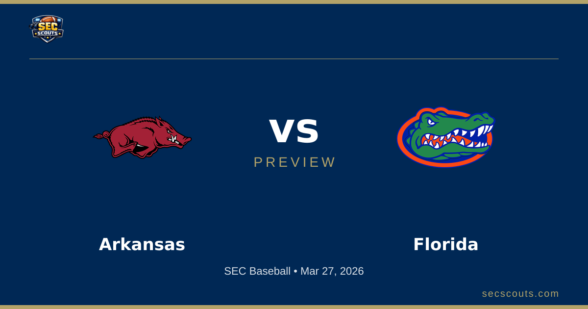 SEC Baseball Preview: Florida Gators at Arkansas Razorbacks