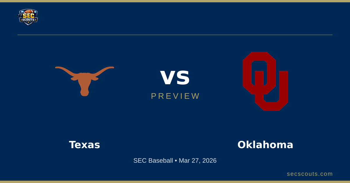 SEC Baseball Preview: Oklahoma Sooners at Texas Longhorns