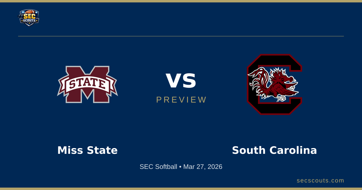 SEC Softball Preview: South Carolina Gamecocks at Mississippi State Bulldogs