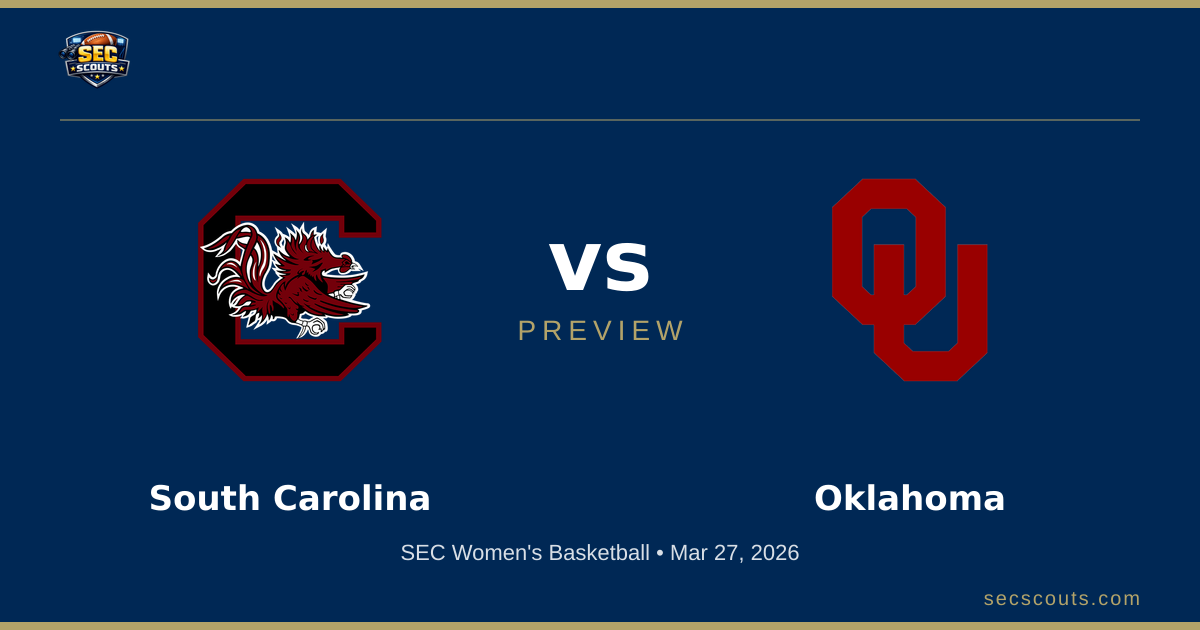 SEC Women's Basketball Preview: Oklahoma Sooners at South Carolina Gamecocks