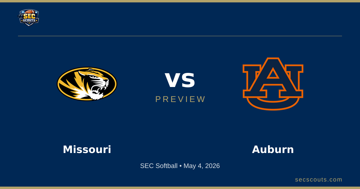 SEC Softball Preview: Auburn Tigers at Missouri Tigers