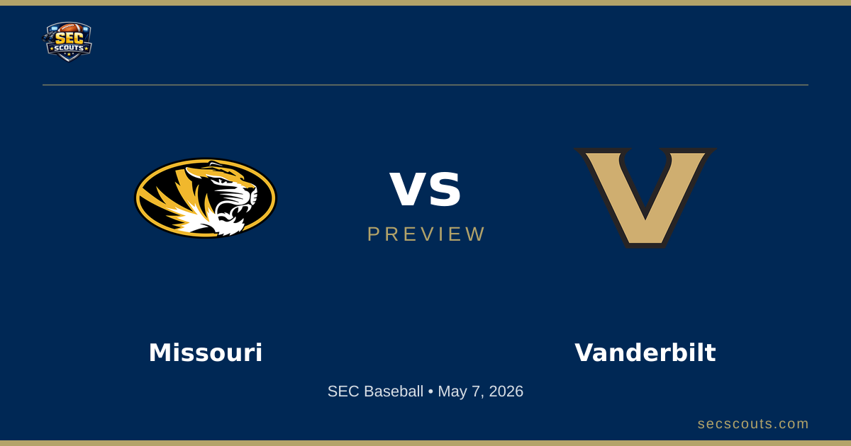 SEC Baseball Preview: Vanderbilt Commodores at Missouri Tigers