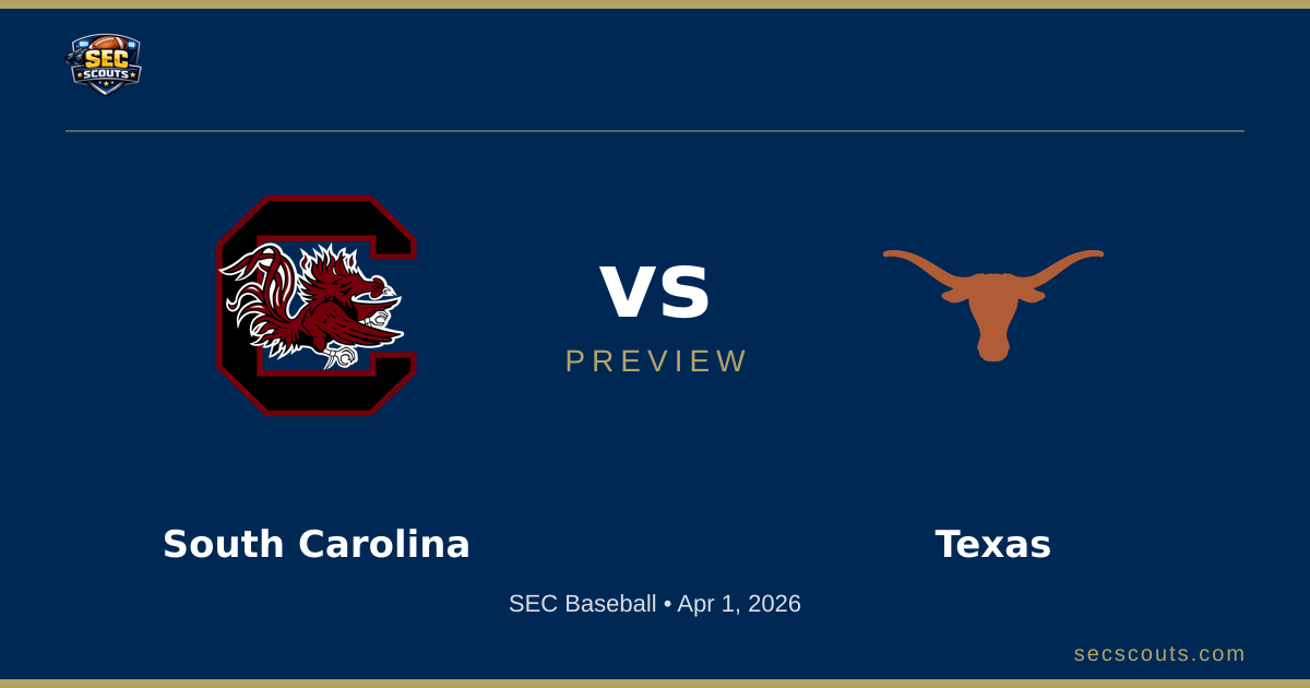 SEC Baseball Preview: Texas Longhorns at South Carolina Gamecocks