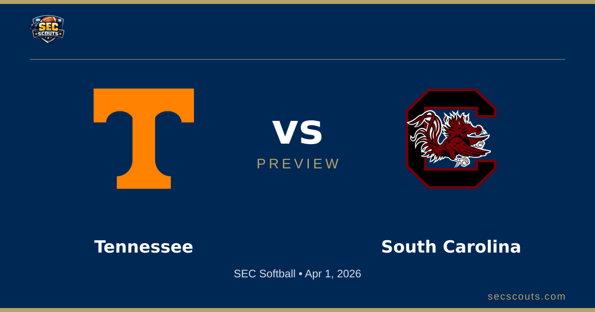 SEC Softball Preview: South Carolina Gamecocks at Tennessee Lady Volunteers