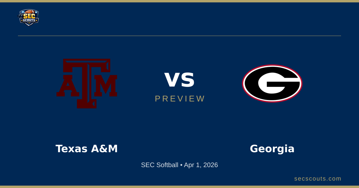SEC Softball Preview: Georgia Bulldogs at Texas A&M Aggies