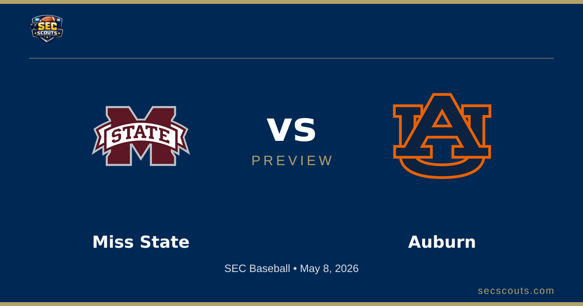 SEC Baseball Preview: Auburn Tigers at Mississippi State Bulldogs