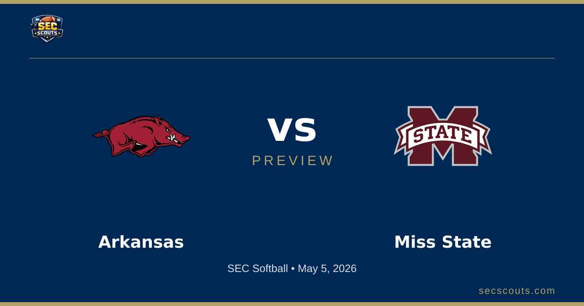 SEC Softball Preview: Mississippi State Bulldogs at Arkansas Razorbacks