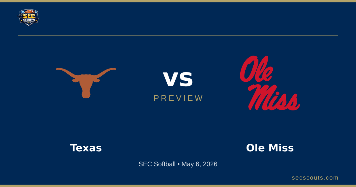 SEC Softball Preview: Ole Miss Rebels at Texas Longhorns