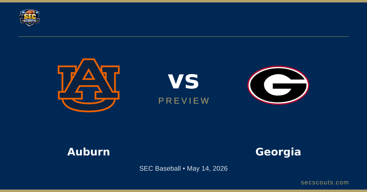 SEC Baseball Preview: Georgia Bulldogs at Auburn Tigers