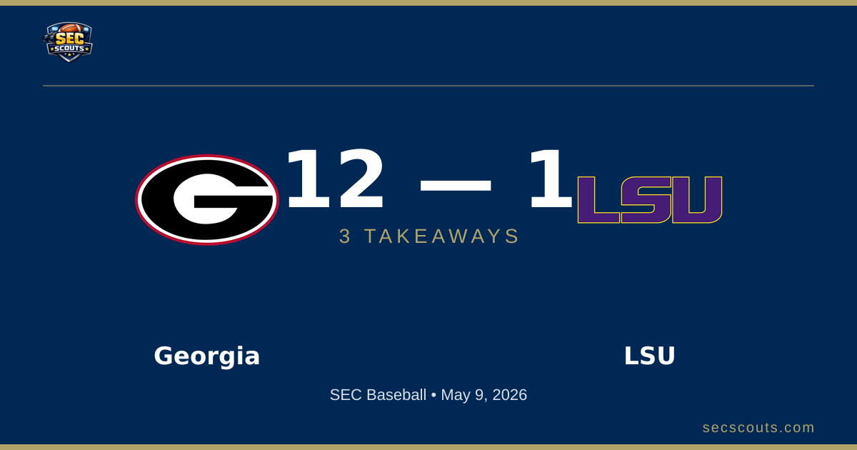 3 Takeaways: Georgia Bulldogs Dominates LSU Tigers 12-1