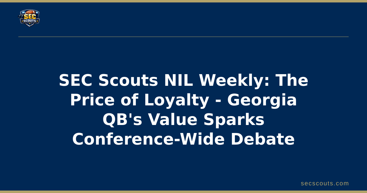 SEC Scouts NIL Weekly: The Price of Loyalty - Georgia QB's Value Sparks Conference-Wide Debate
