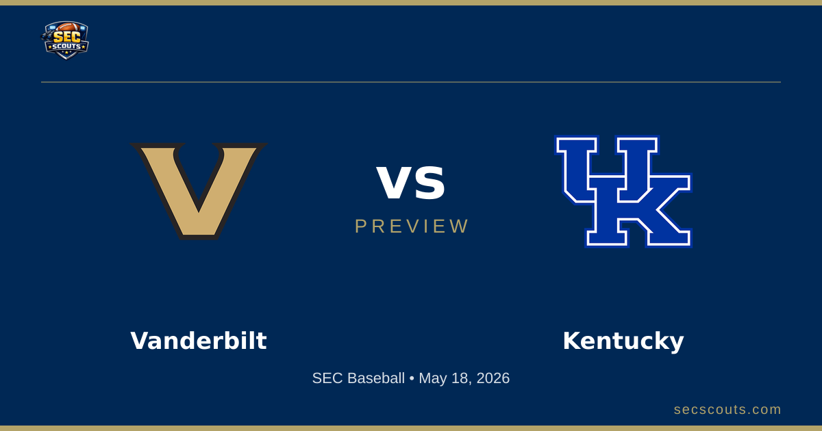 SEC Baseball Preview: Kentucky Wildcats at Vanderbilt Commodores