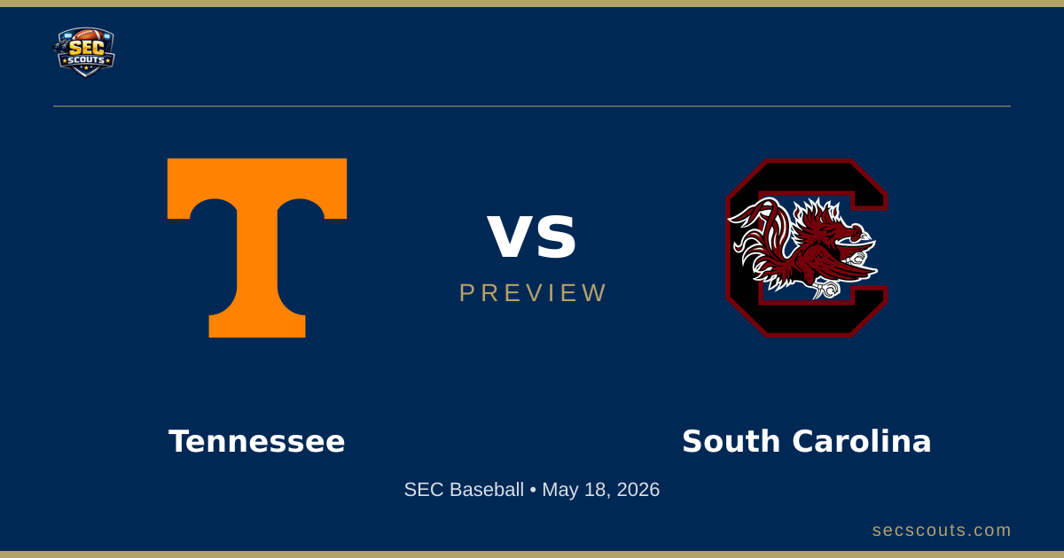 SEC Baseball Preview: South Carolina Gamecocks at Tennessee Volunteers