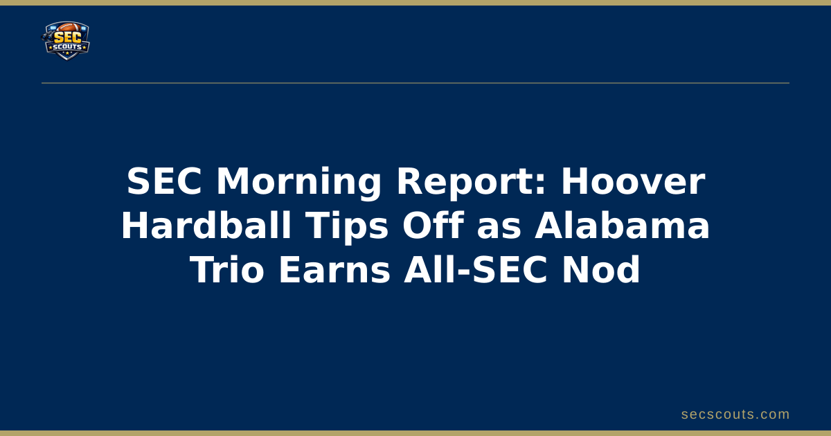 SEC Morning Report: Hoover Hardball Tips Off as Alabama Trio Earns All-SEC Nod