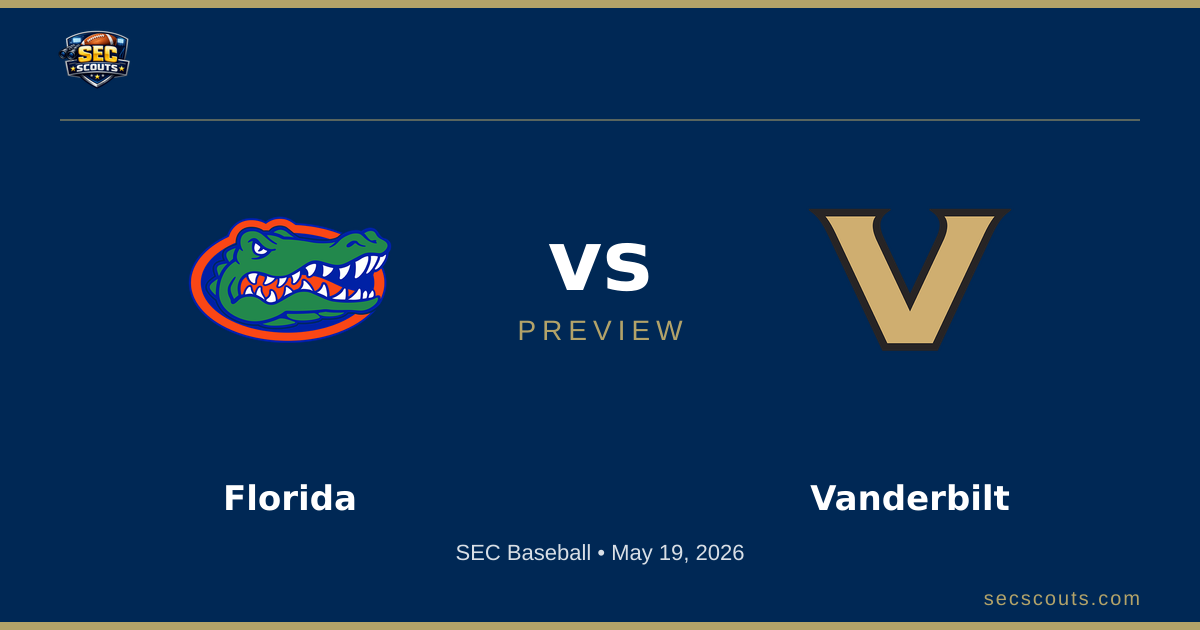 SEC Baseball Preview: Vanderbilt Commodores at Florida Gators