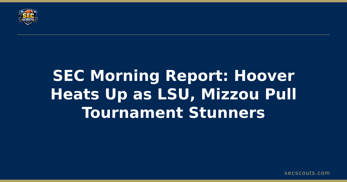 SEC Morning Report: Hoover Heats Up as LSU, Mizzou Pull Tournament Stunners