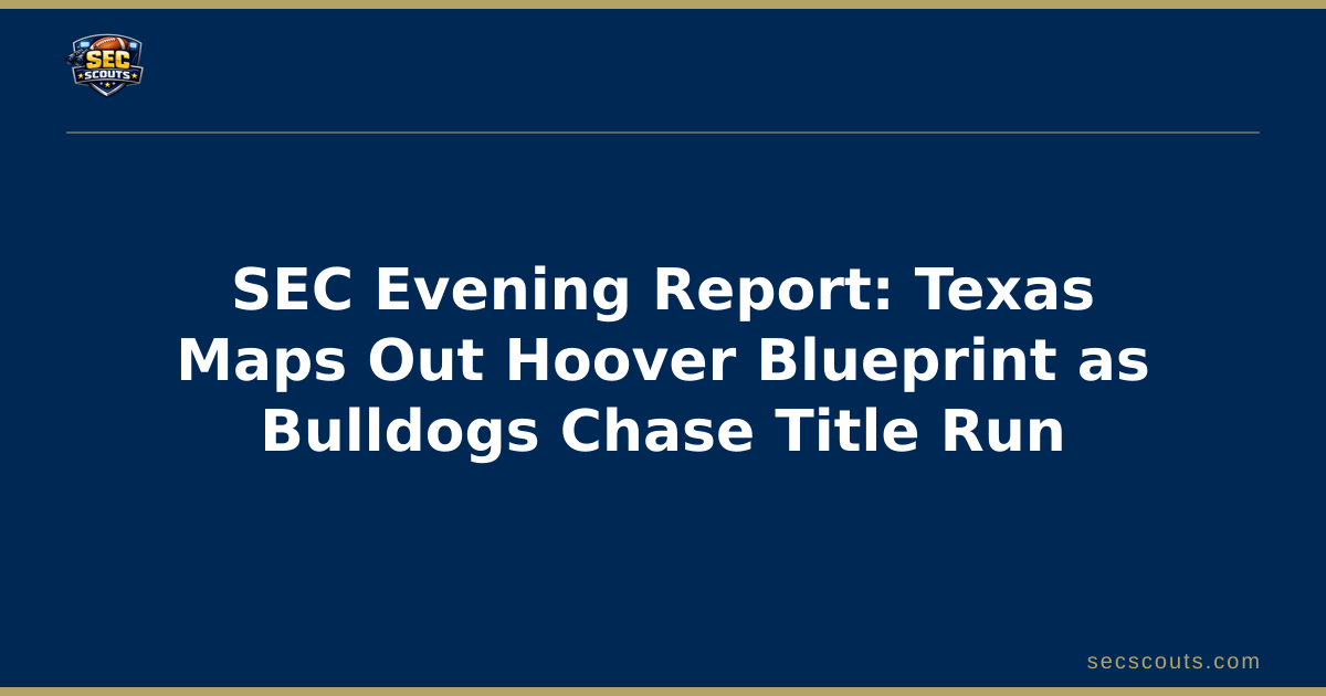 SEC Evening Report: Texas Maps Out Hoover Blueprint as Bulldogs Chase Title Run