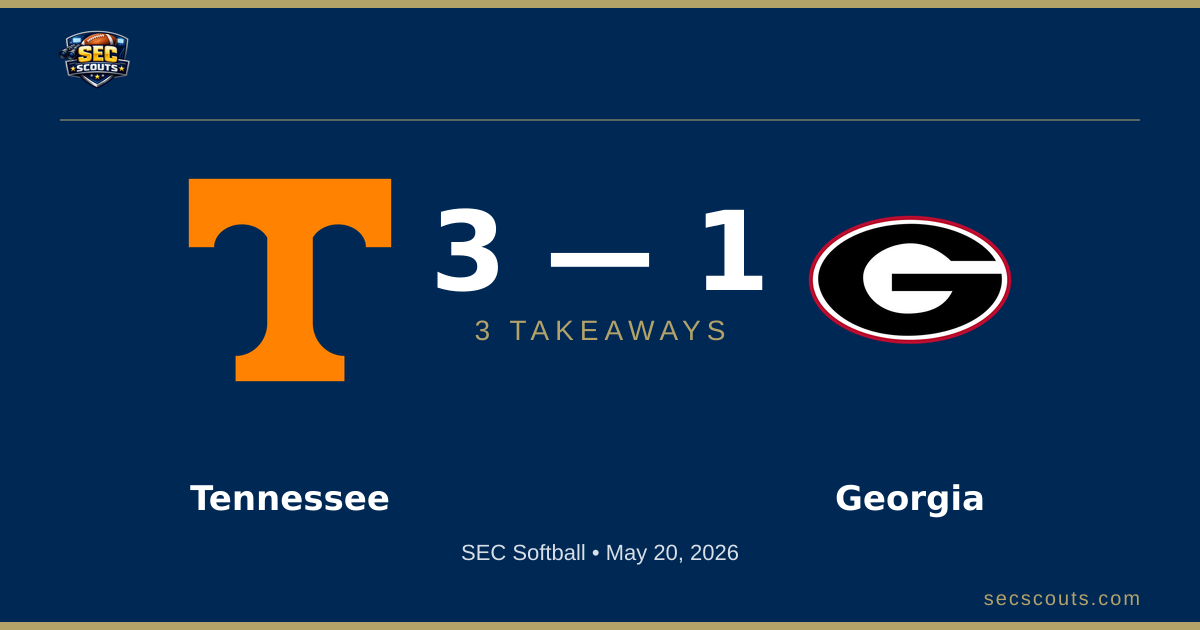3 Takeaways: Tennessee Lady Volunteers Edges Georgia Bulldogs 3-1