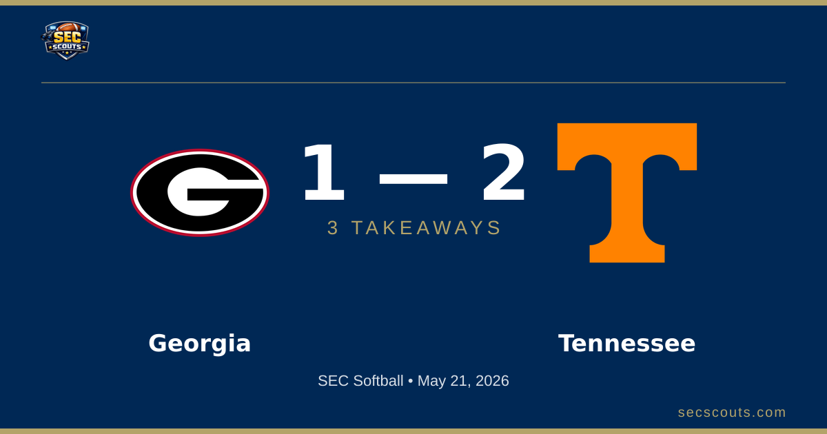 3 Takeaways: Tennessee Lady Volunteers Edges Georgia Bulldogs 2-1