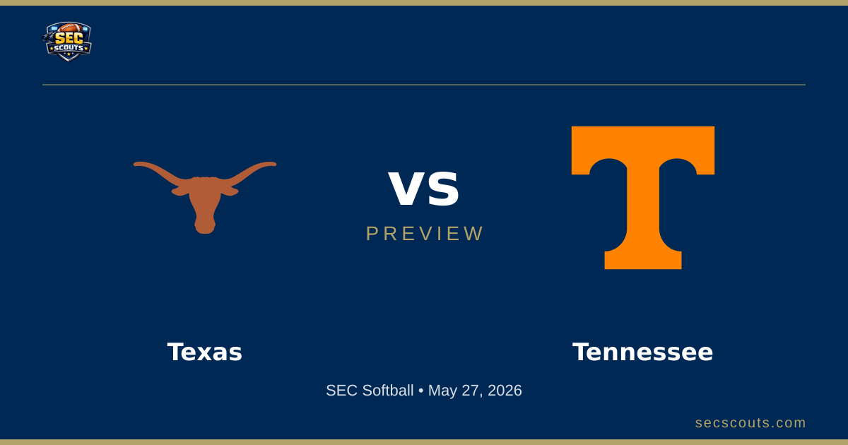 SEC Softball Preview: Tennessee Lady Volunteers at Texas Longhorns