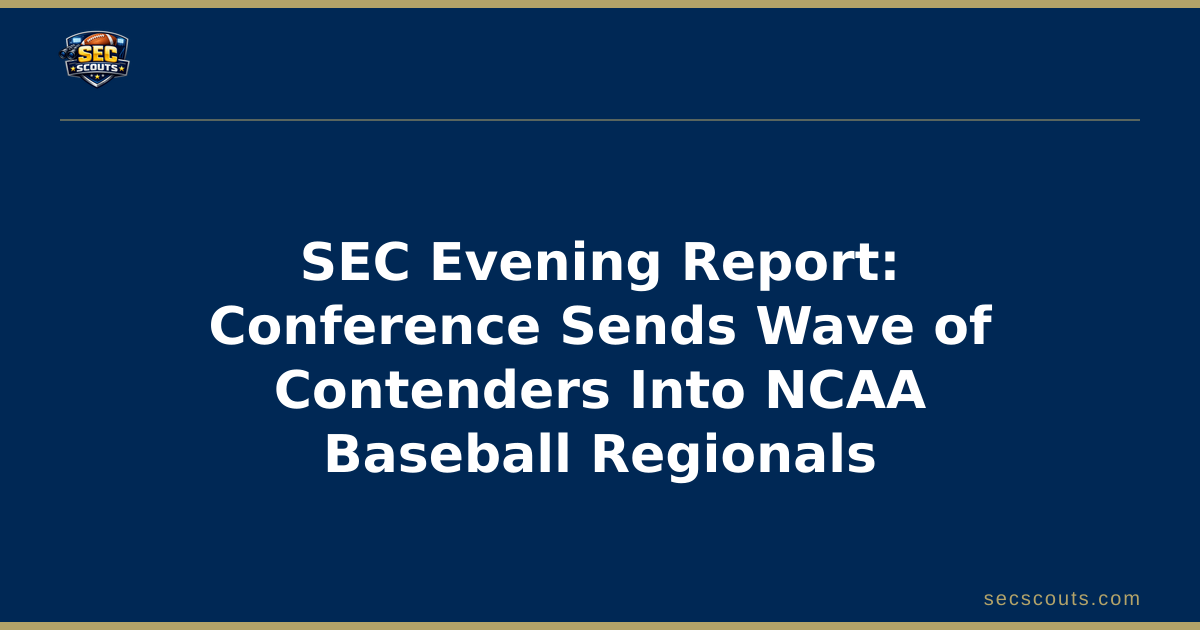 SEC Evening Report: Conference Sends Wave of Contenders Into NCAA Baseball Regionals