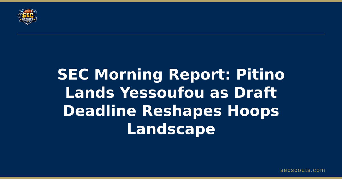 SEC Morning Report: Pitino Lands Yessoufou as Draft Deadline Reshapes Hoops Landscape