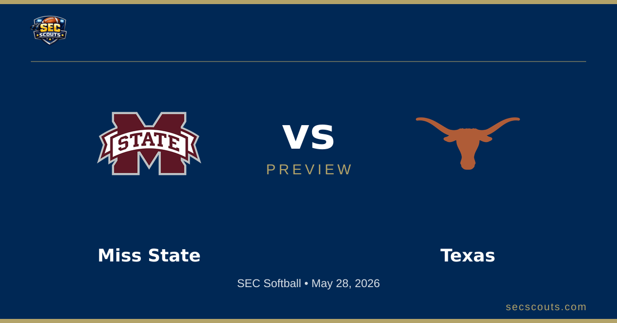 SEC Softball Preview: Texas Longhorns at Mississippi State Bulldogs