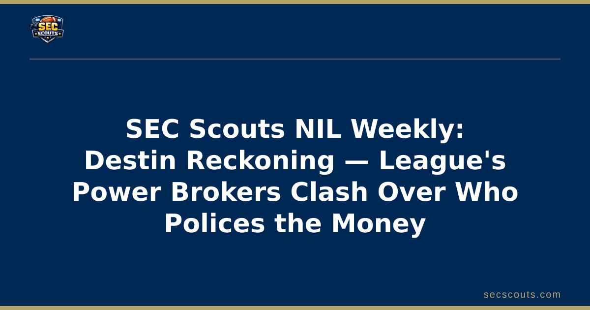 SEC Scouts NIL Weekly: Destin Reckoning — League's Power Brokers Clash Over Who Polices the Money