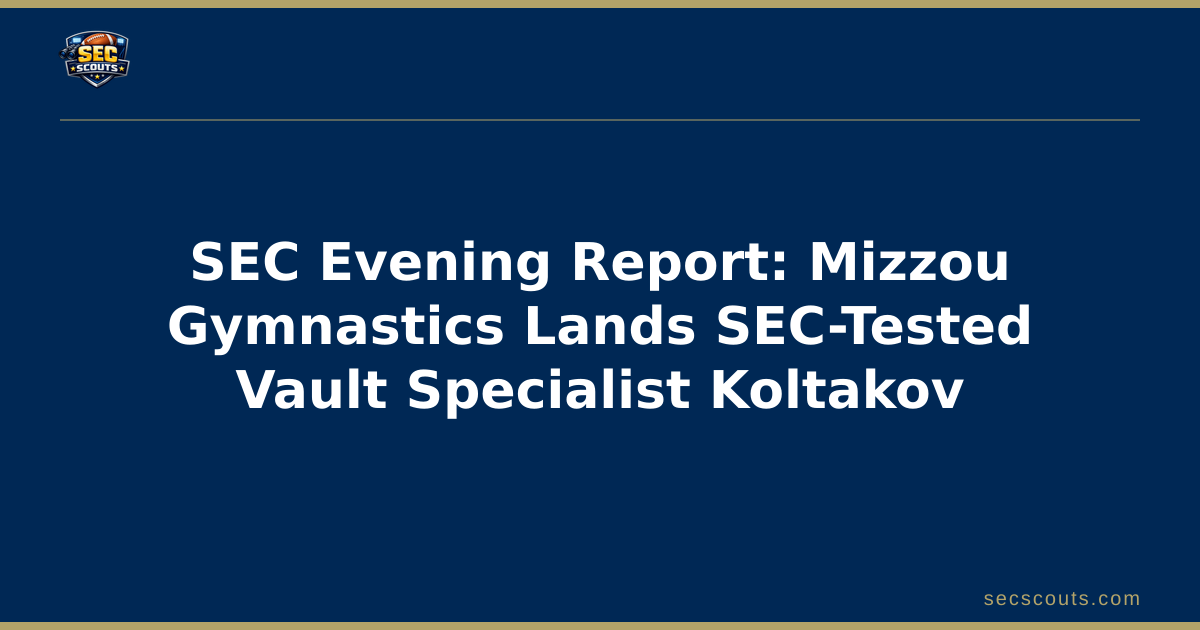 SEC Evening Report: Mizzou Gymnastics Lands SEC-Tested Vault Specialist Koltakov