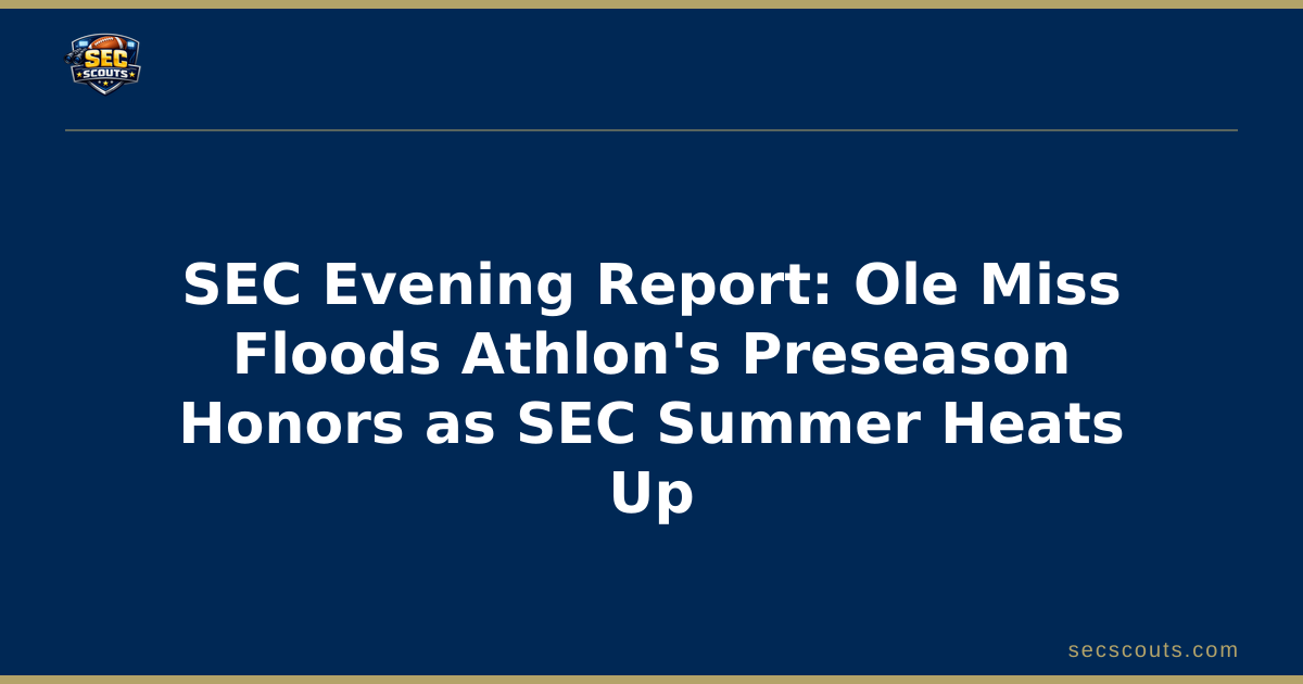 SEC Evening Report: Ole Miss Floods Athlon's Preseason Honors as SEC Summer Heats Up