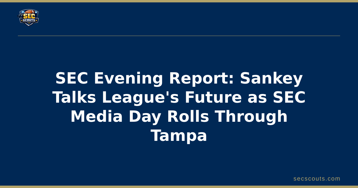 SEC Evening Report: Sankey Talks League's Future as SEC Media Day Rolls Through Tampa
