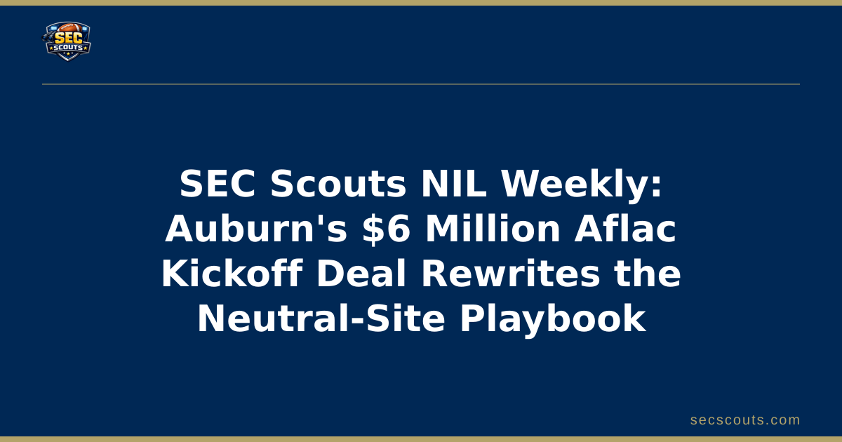 SEC Scouts NIL Weekly: Auburn's $6 Million Aflac Kickoff Deal Rewrites the Neutral-Site Playbook