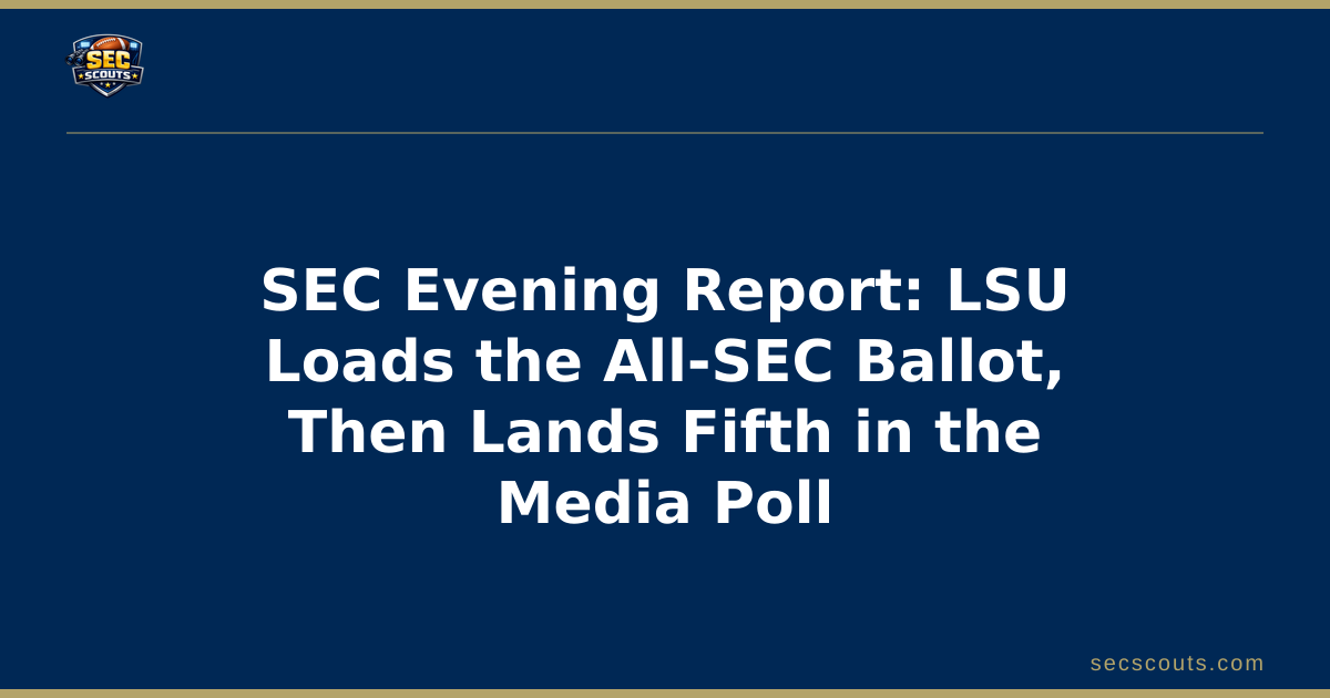 SEC Evening Report: LSU Loads the All-SEC Ballot, Then Lands Fifth in the Media Poll