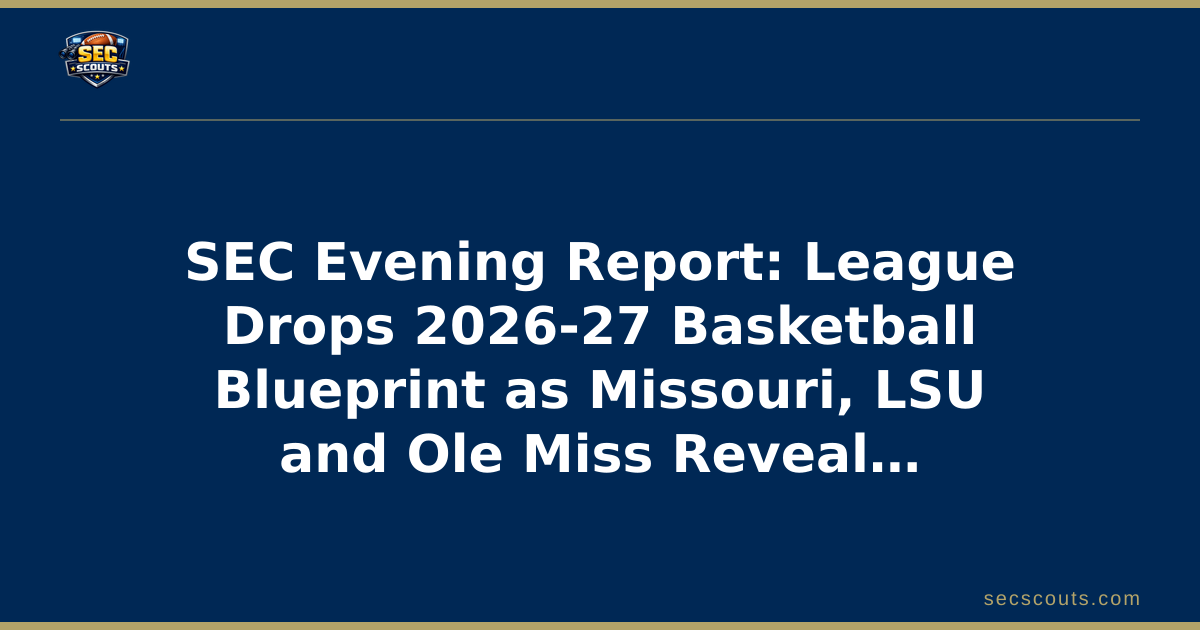 SEC Evening Report: League Drops 2026-27 Basketball Blueprint as Missouri, LSU and Ole Miss Reveal Brutal Slates