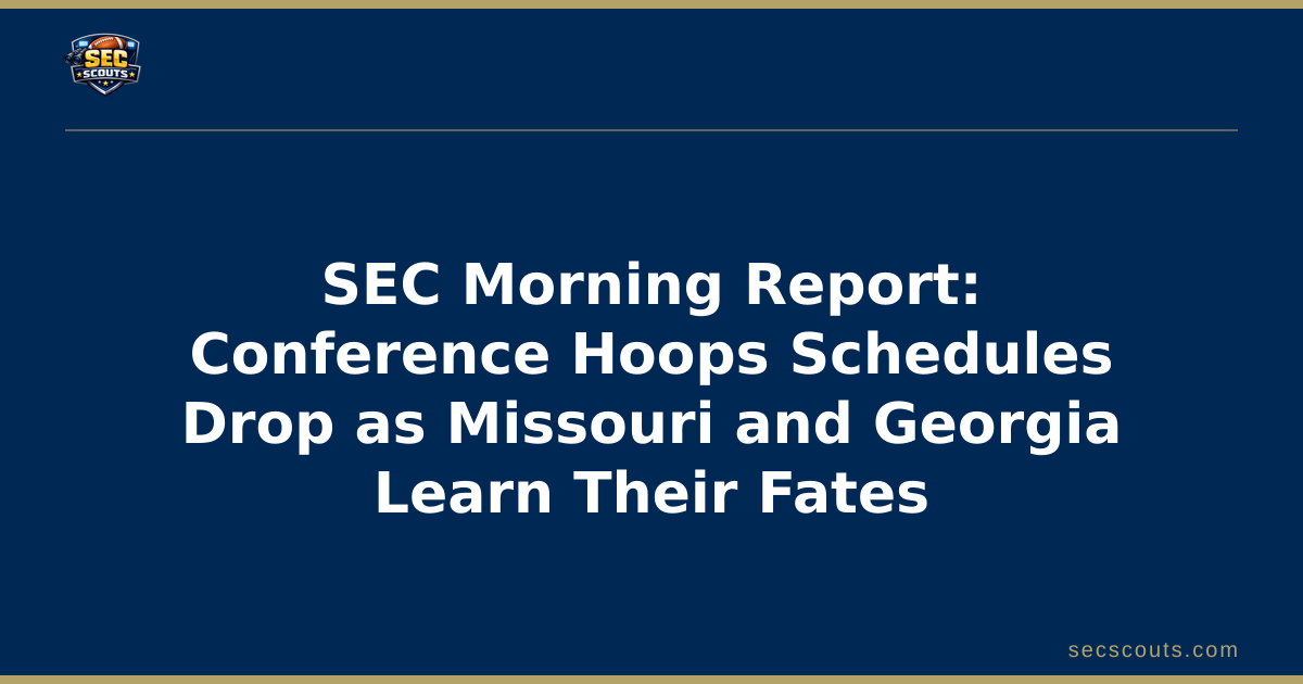 SEC Morning Report: Conference Hoops Schedules Drop as Missouri and Georgia Learn Their Fates