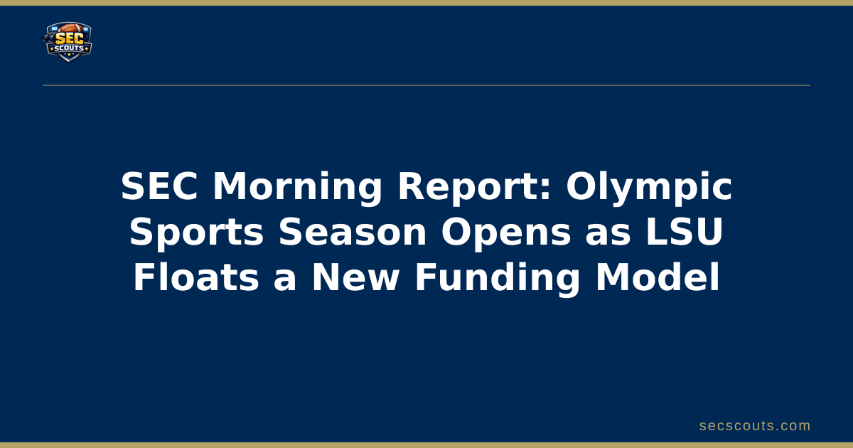 SEC Morning Report: Olympic Sports Season Opens as LSU Floats a New Funding Model