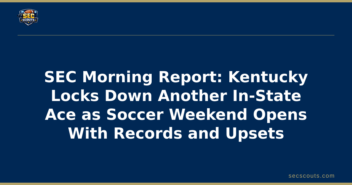 SEC Morning Report: Kentucky Locks Down Another In-State Ace as Soccer Weekend Opens With Records and Upsets