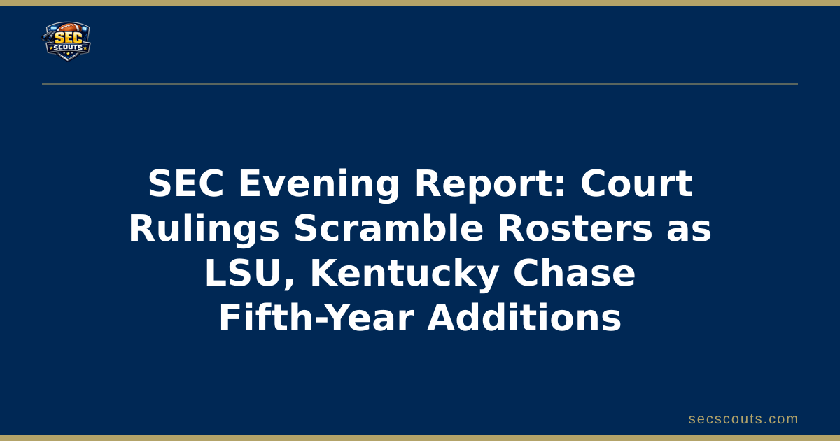 SEC Evening Report: Court Rulings Scramble Rosters as LSU, Kentucky Chase Fifth-Year Additions