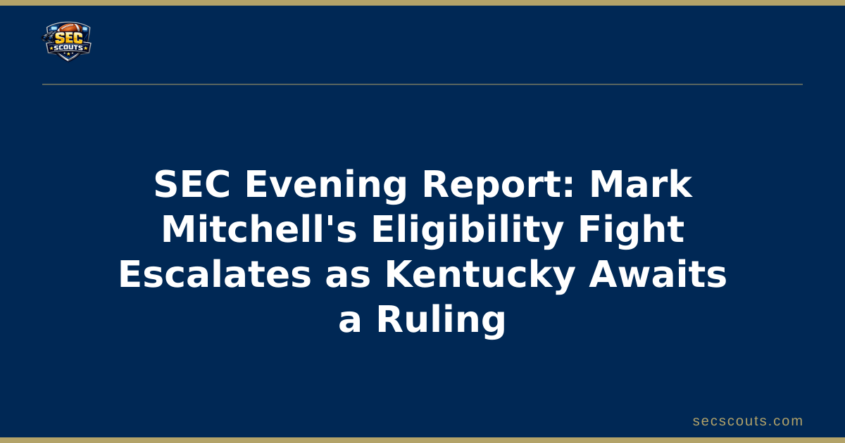 SEC Evening Report: Mark Mitchell's Eligibility Fight Escalates as Kentucky Awaits a Ruling