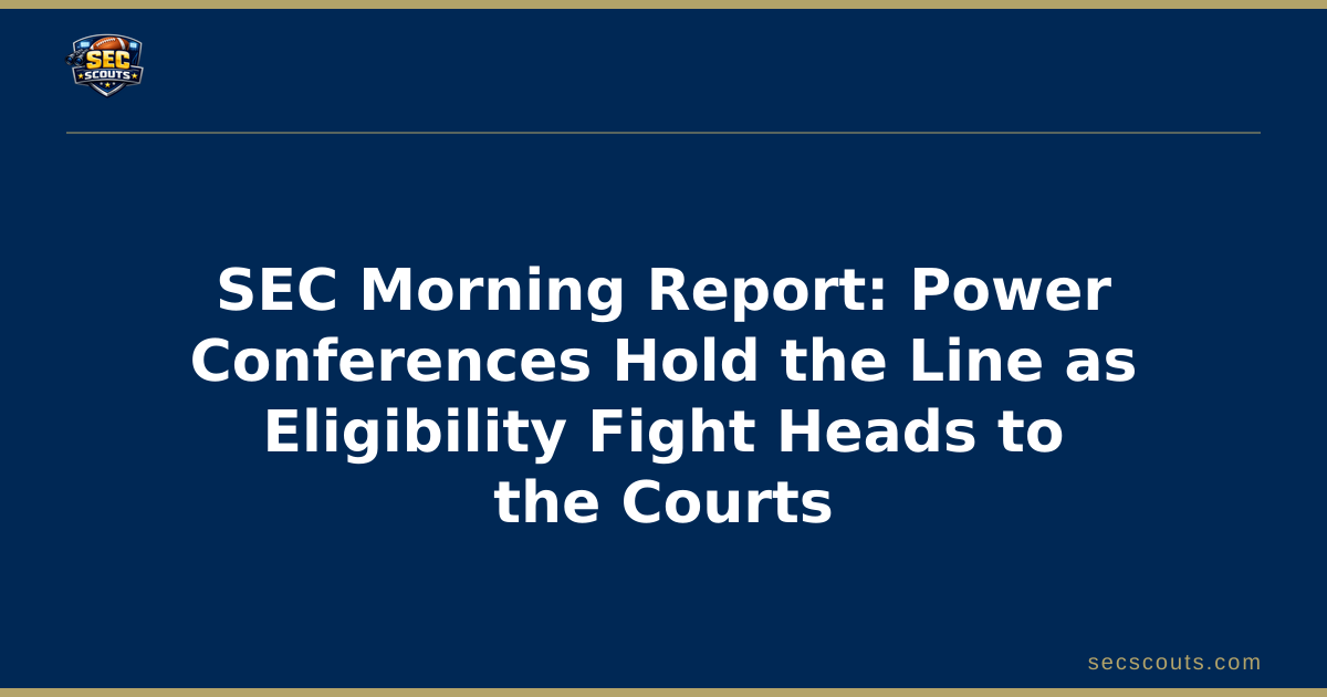 SEC Morning Report: Power Conferences Hold the Line as Eligibility Fight Heads to the Courts