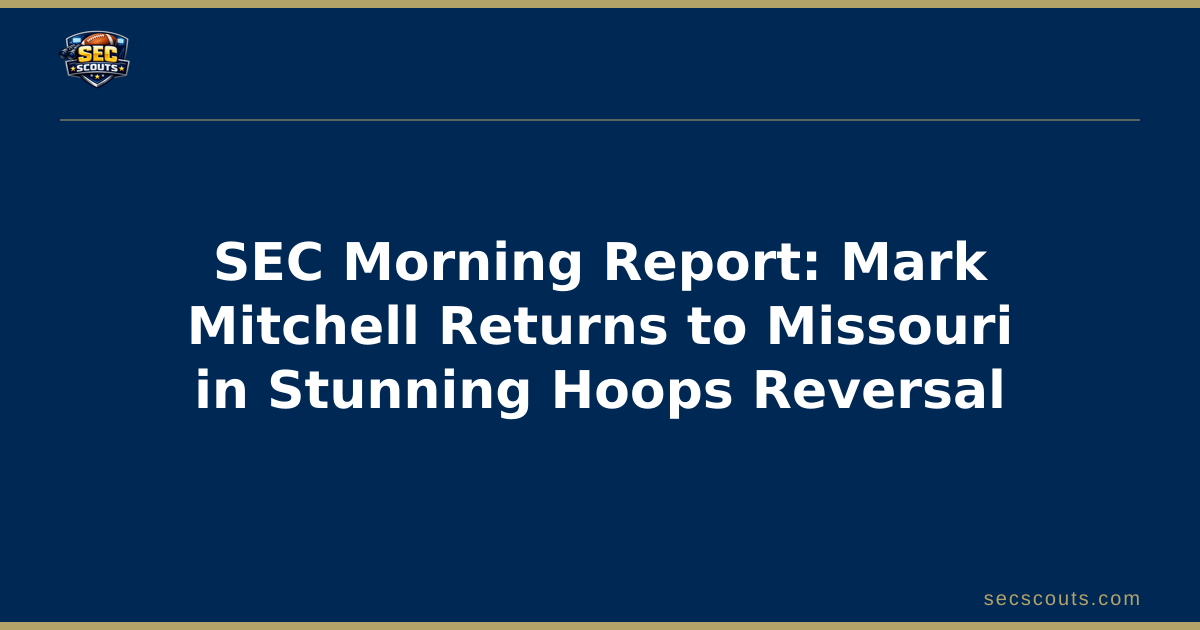 SEC Morning Report: Mark Mitchell Returns to Missouri in Stunning Hoops Reversal