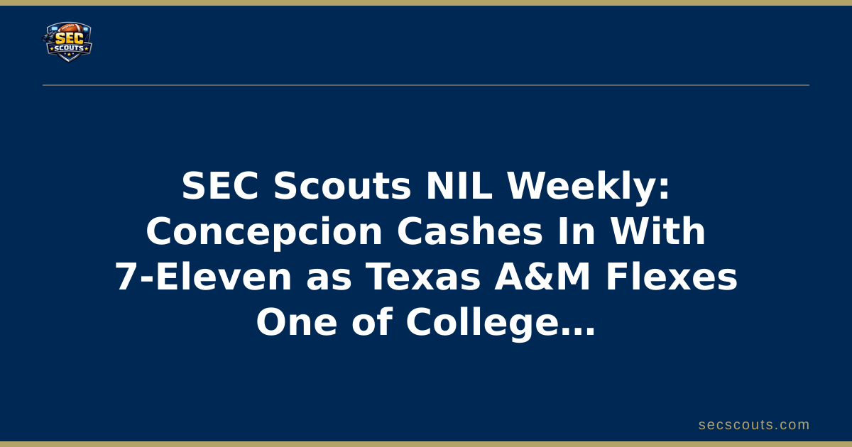 SEC Scouts NIL Weekly: Concepcion Cashes In With 7-Eleven as Texas A&M Flexes One of College Football's Richest Rosters