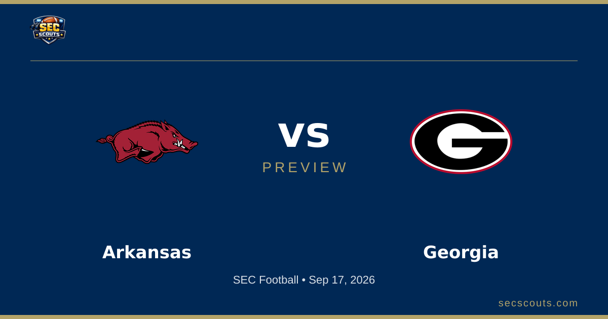 SEC Football Preview: Georgia Bulldogs at Arkansas Razorbacks