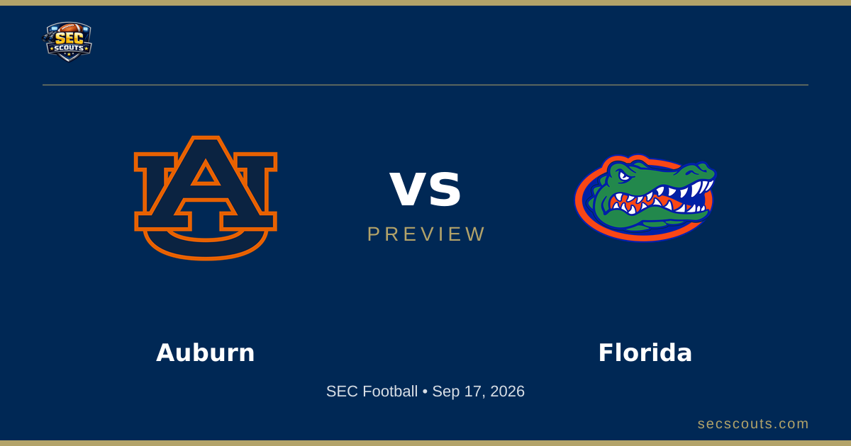 SEC Football Preview: Florida Gators at Auburn Tigers