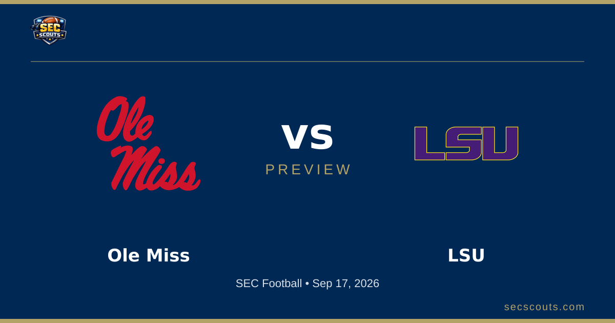 SEC Football Preview: LSU Tigers at Ole Miss Rebels